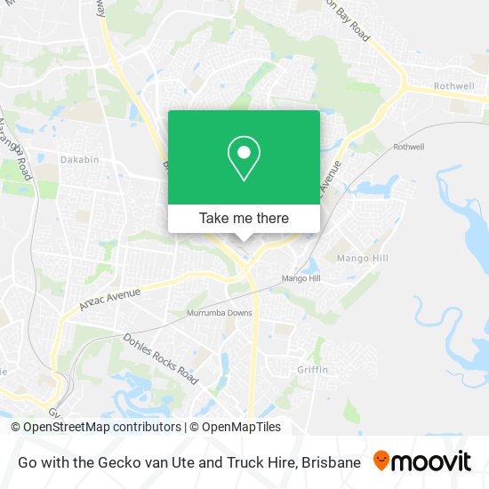 Go with the Gecko van Ute and Truck Hire map