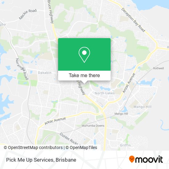 Pick Me Up Services map