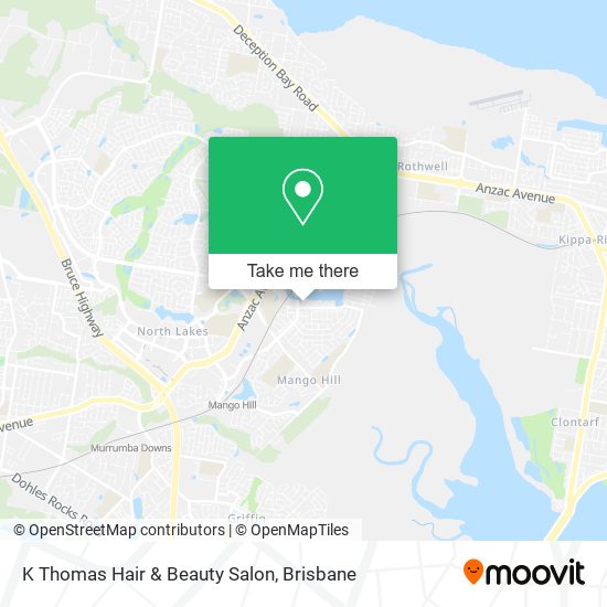 K Thomas Hair & Beauty Salon map