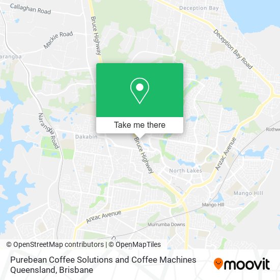 Purebean Coffee Solutions and Coffee Machines Queensland map