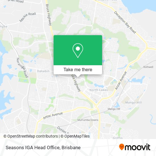 Seasons IGA Head Office map