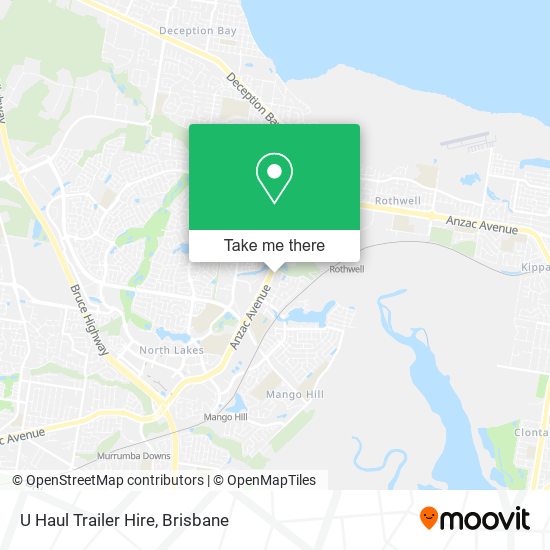 U Haul Trailer Hire map