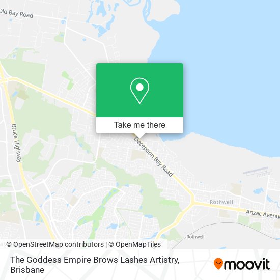 The Goddess Empire Brows Lashes Artistry map