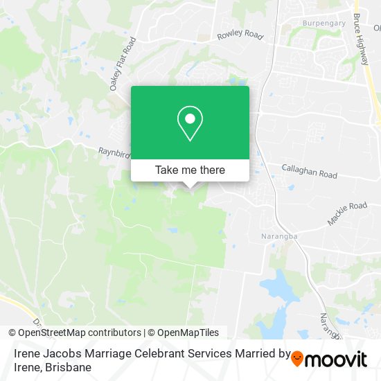 Irene Jacobs Marriage Celebrant Services Married by Irene map