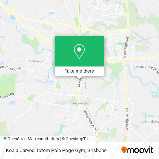 Koala Carved Totem Pole Pogo Gym map