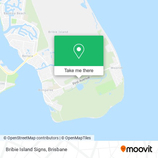 Bribie Island Signs map