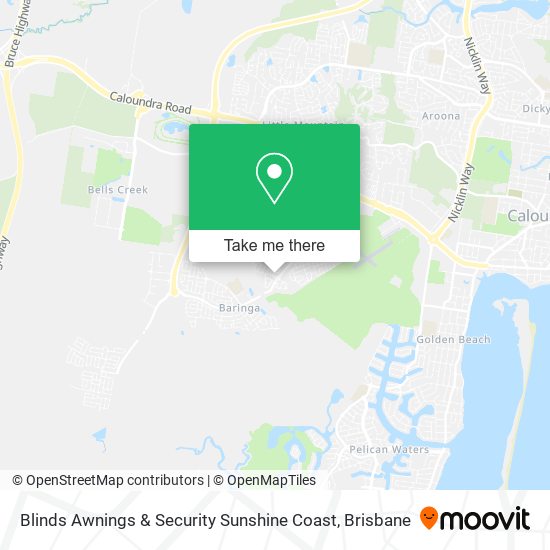 Blinds Awnings & Security Sunshine Coast map