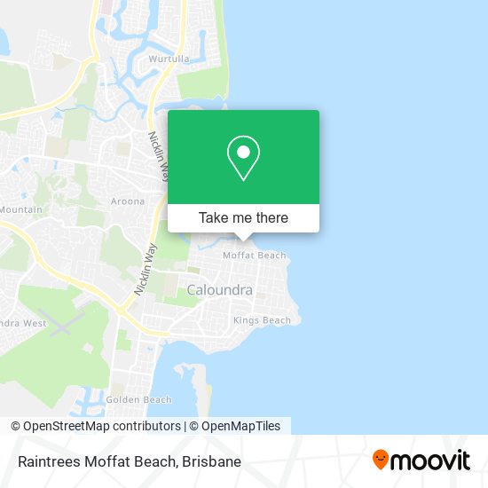 Mapa Raintrees Moffat Beach