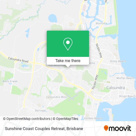 Sunshine Coast Couples Retreat map