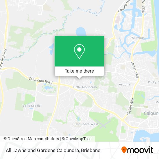 All Lawns and Gardens Caloundra map