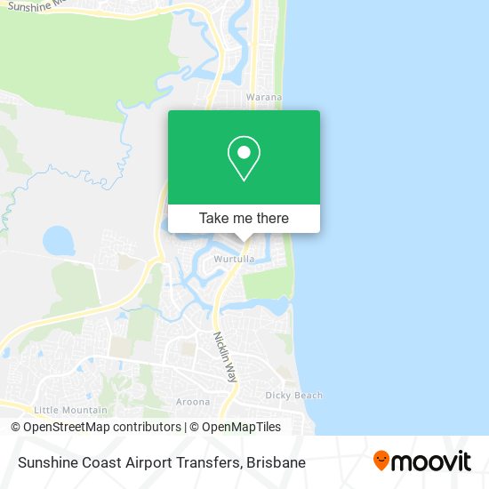 Sunshine Coast Airport Transfers map