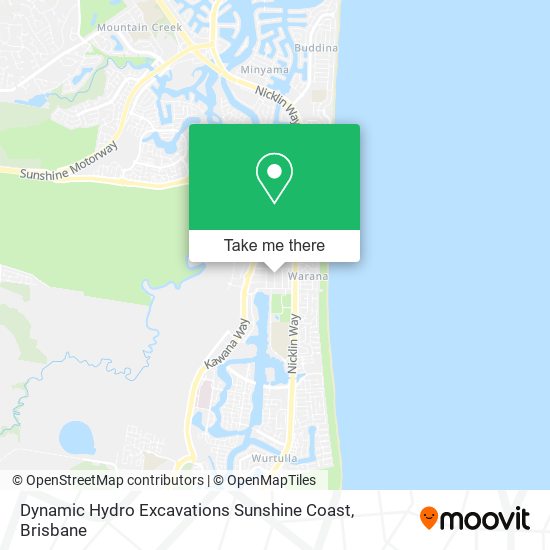 Dynamic Hydro Excavations Sunshine Coast map