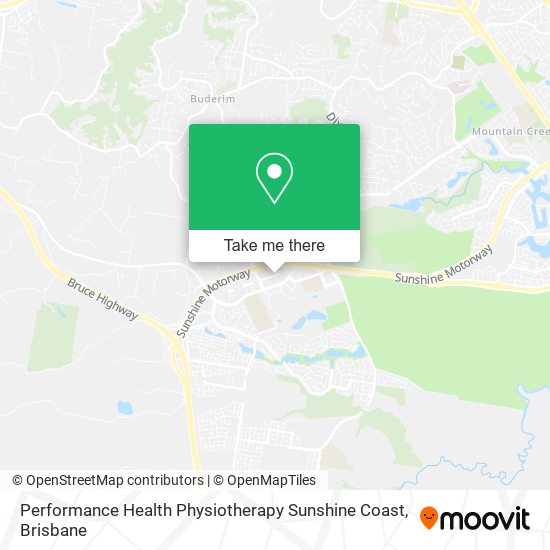 Performance Health Physiotherapy Sunshine Coast map