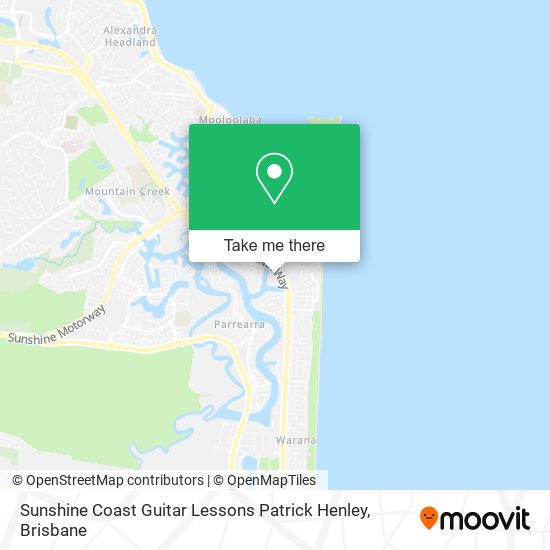 Sunshine Coast Guitar Lessons Patrick Henley map
