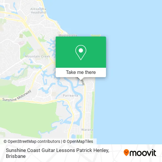 Sunshine Coast Guitar Lessons Patrick Henley map