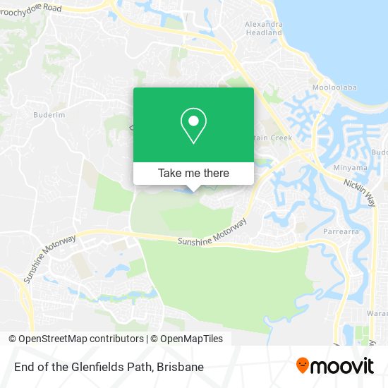 End of the Glenfields Path map
