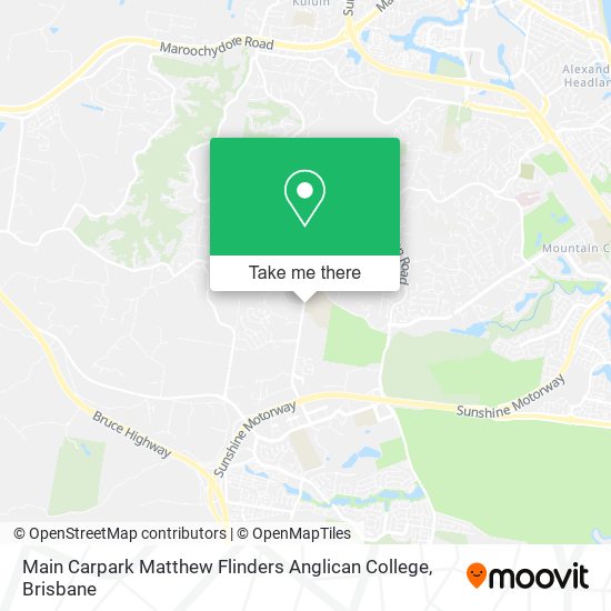 Main Carpark Matthew Flinders Anglican College map
