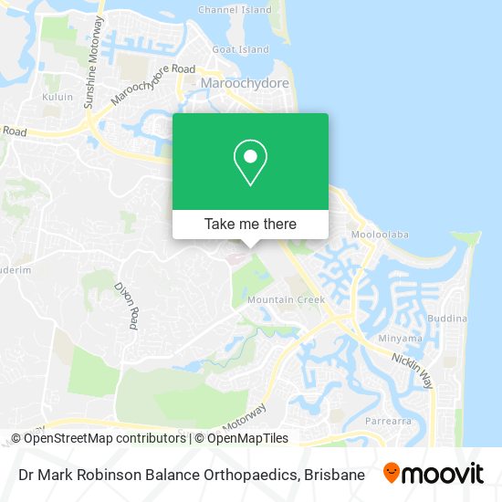 Dr Mark Robinson Balance Orthopaedics map
