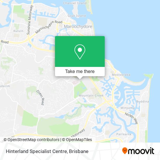Hinterland Specialist Centre map