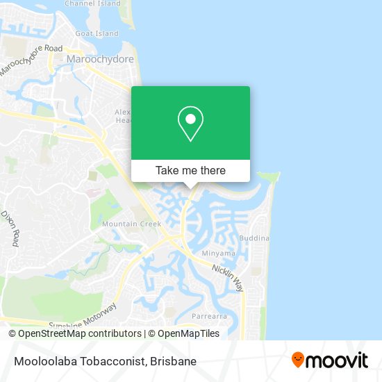 Mapa Mooloolaba Tobacconist