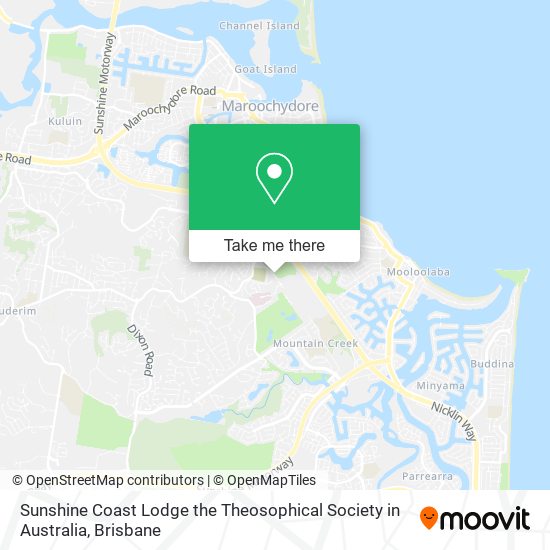 Sunshine Coast Lodge the Theosophical Society in Australia map