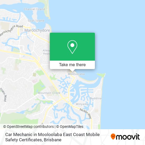 Car Mechanic in Mooloolaba East Coast Mobile Safety Certificates map