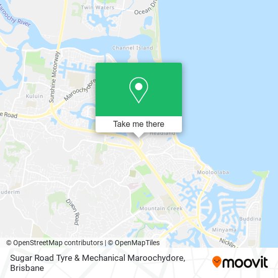 Sugar Road Tyre & Mechanical Maroochydore map