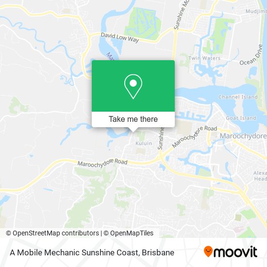 A Mobile Mechanic Sunshine Coast map