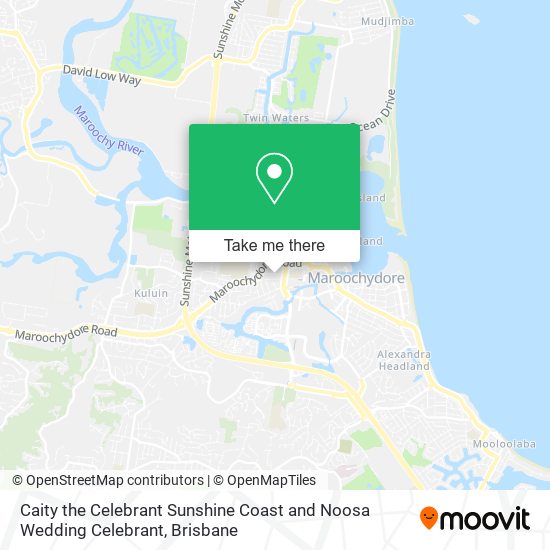 Caity the Celebrant Sunshine Coast and Noosa Wedding Celebrant map