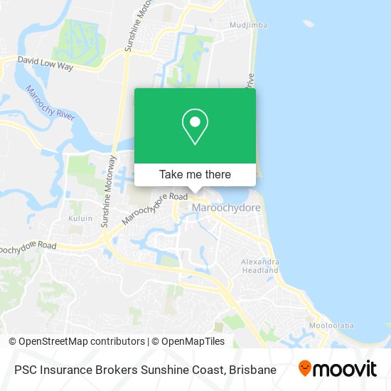 PSC Insurance Brokers Sunshine Coast map