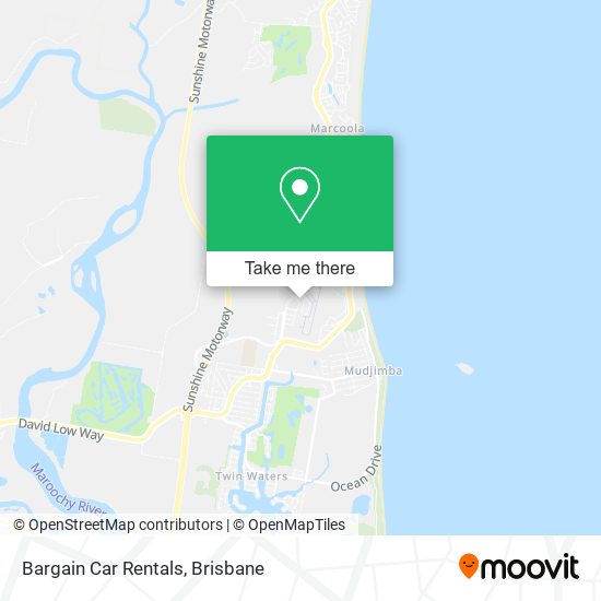 Bargain Car Rentals map