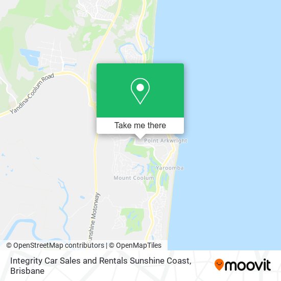 Integrity Car Sales and Rentals Sunshine Coast map