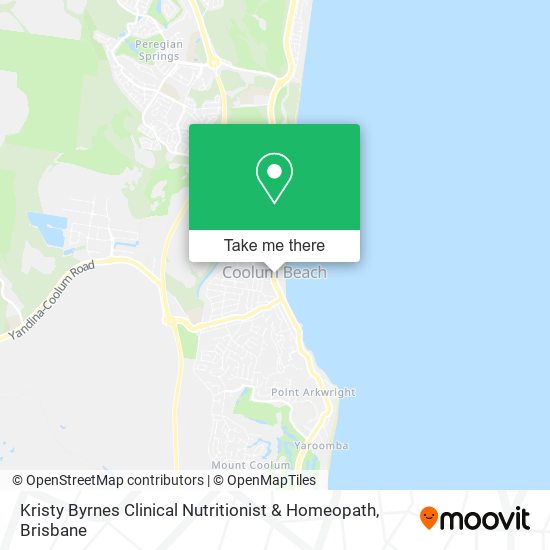 Kristy Byrnes Clinical Nutritionist & Homeopath map