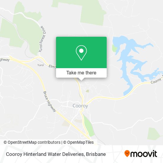 Cooroy Hinterland Water Deliveries map