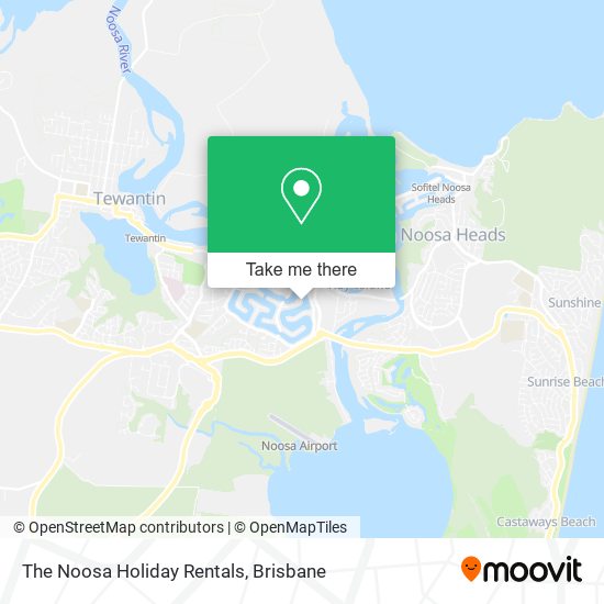 The Noosa Holiday Rentals map