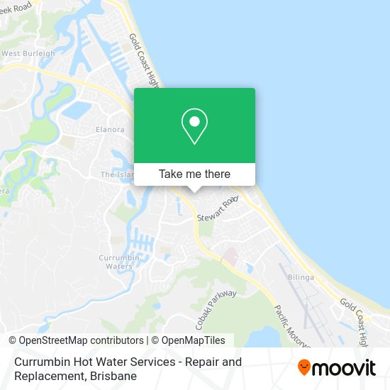 Currumbin Hot Water Services - Repair and Replacement map