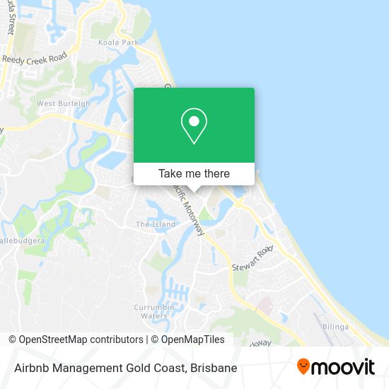 Airbnb Management Gold Coast map