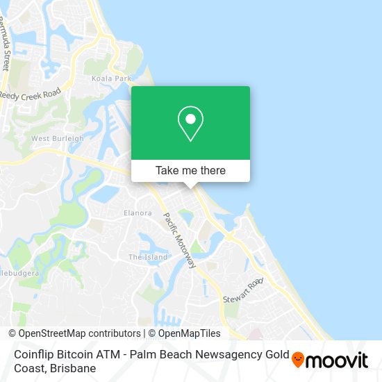 Coinflip Bitcoin ATM - Palm Beach Newsagency Gold Coast map