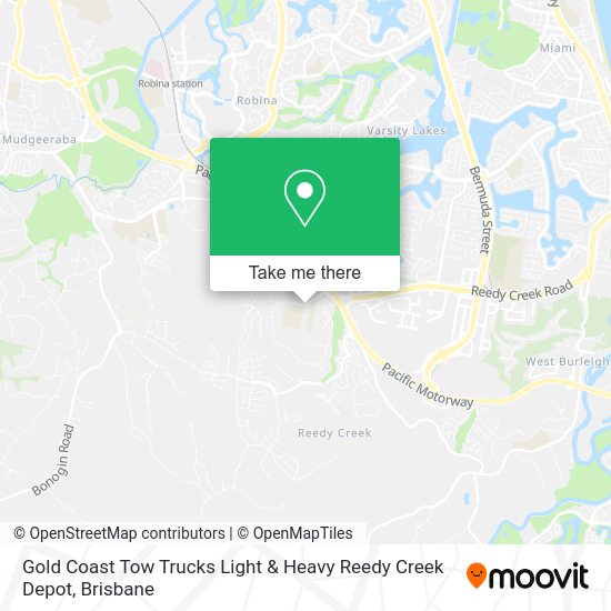 Gold Coast Tow Trucks Light & Heavy Reedy Creek Depot map