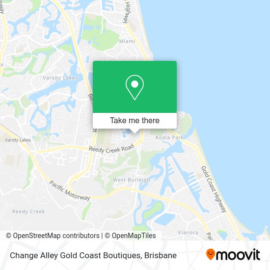 Change Alley Gold Coast Boutiques map
