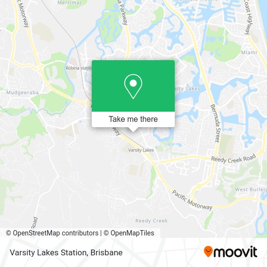 Varsity Lakes Station map