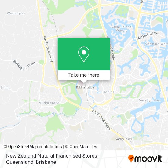 New Zealand Natural Franchised Stores - Queensland map