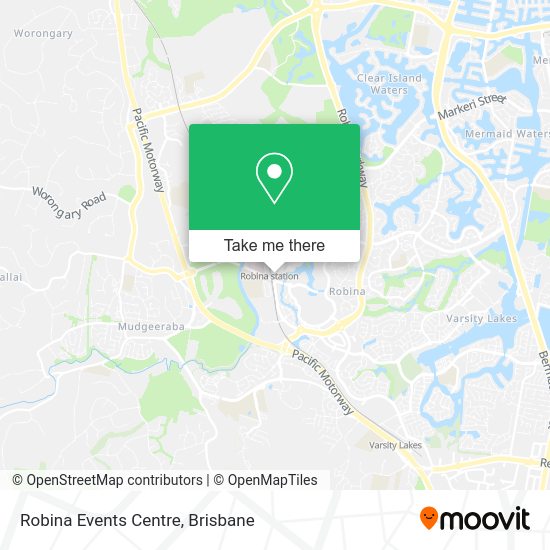 Robina Events Centre map