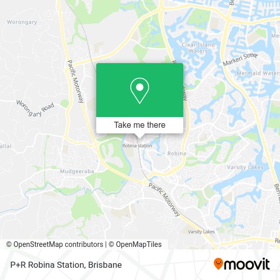 P+R Robina Station map