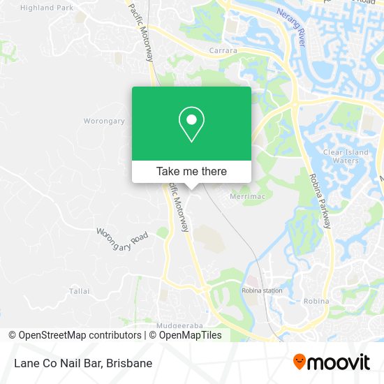 Lane Co Nail Bar map