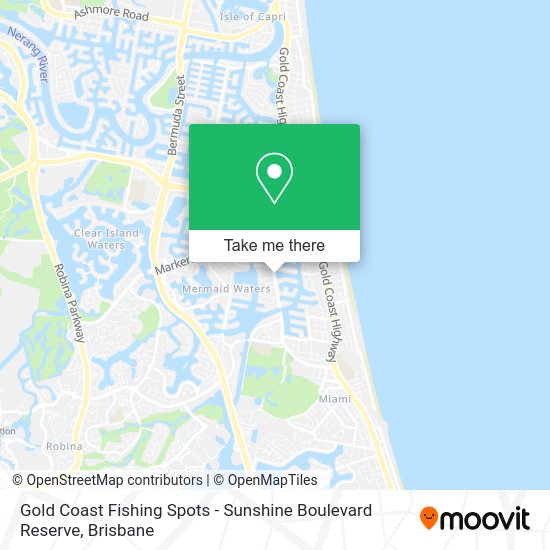 Gold Coast Fishing Spots - Sunshine Boulevard Reserve map