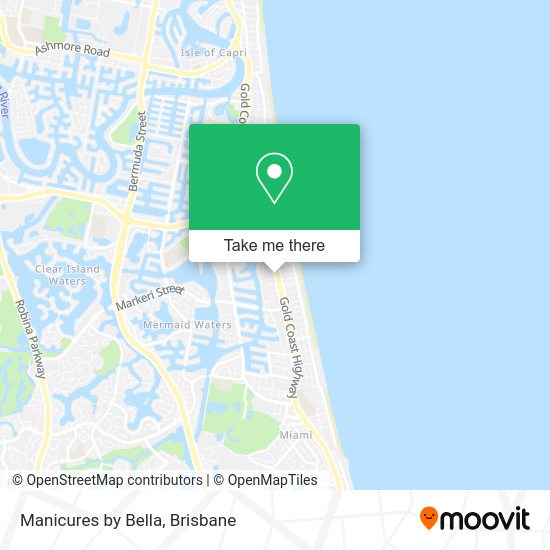 Manicures by Bella map