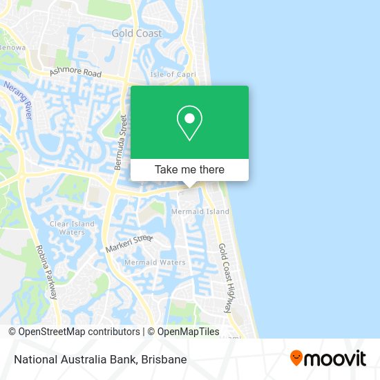 National Australia Bank map