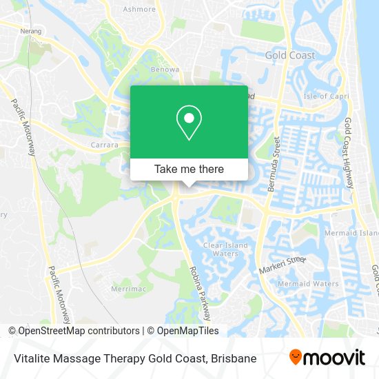 Vitalite Massage Therapy Gold Coast map