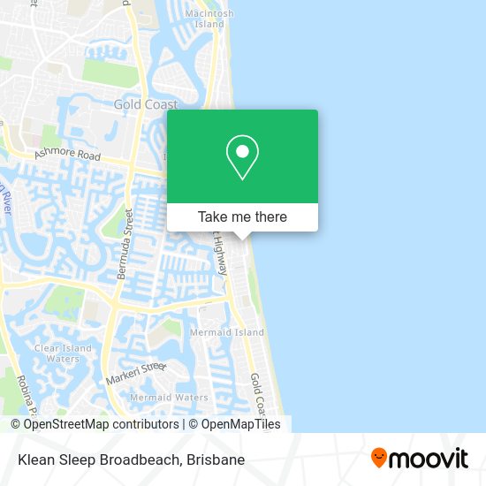 Klean Sleep Broadbeach map